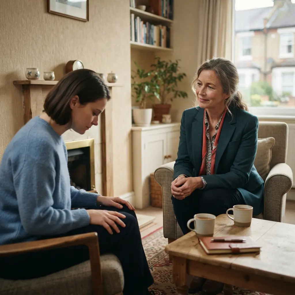 Advisor supporting a victim of violent crime through the criminal injury claims process