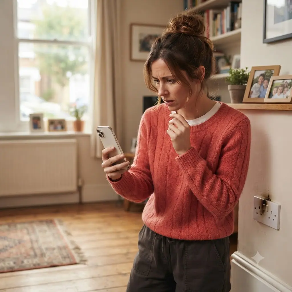 Tenant documenting an electrical fault to support a housing disrepair claim