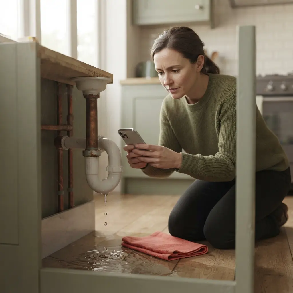 Tenant documenting a plumbing problem to support a housing disrepair claim